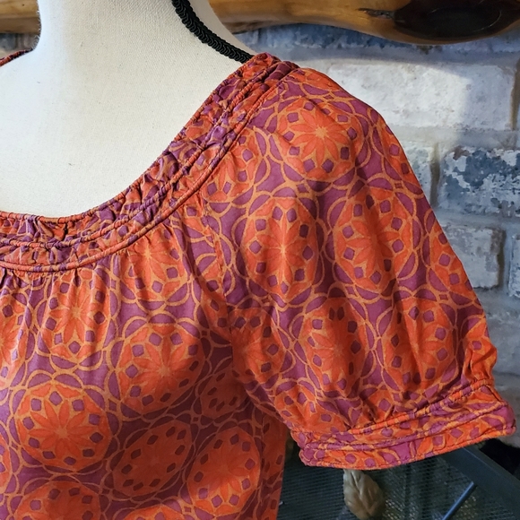 Vintage Fossil Short Sleeve Blouse - Picture 2 of 5